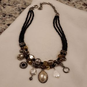 Gorgious Chico's Two Tone Dangle Necklace 16"-20"